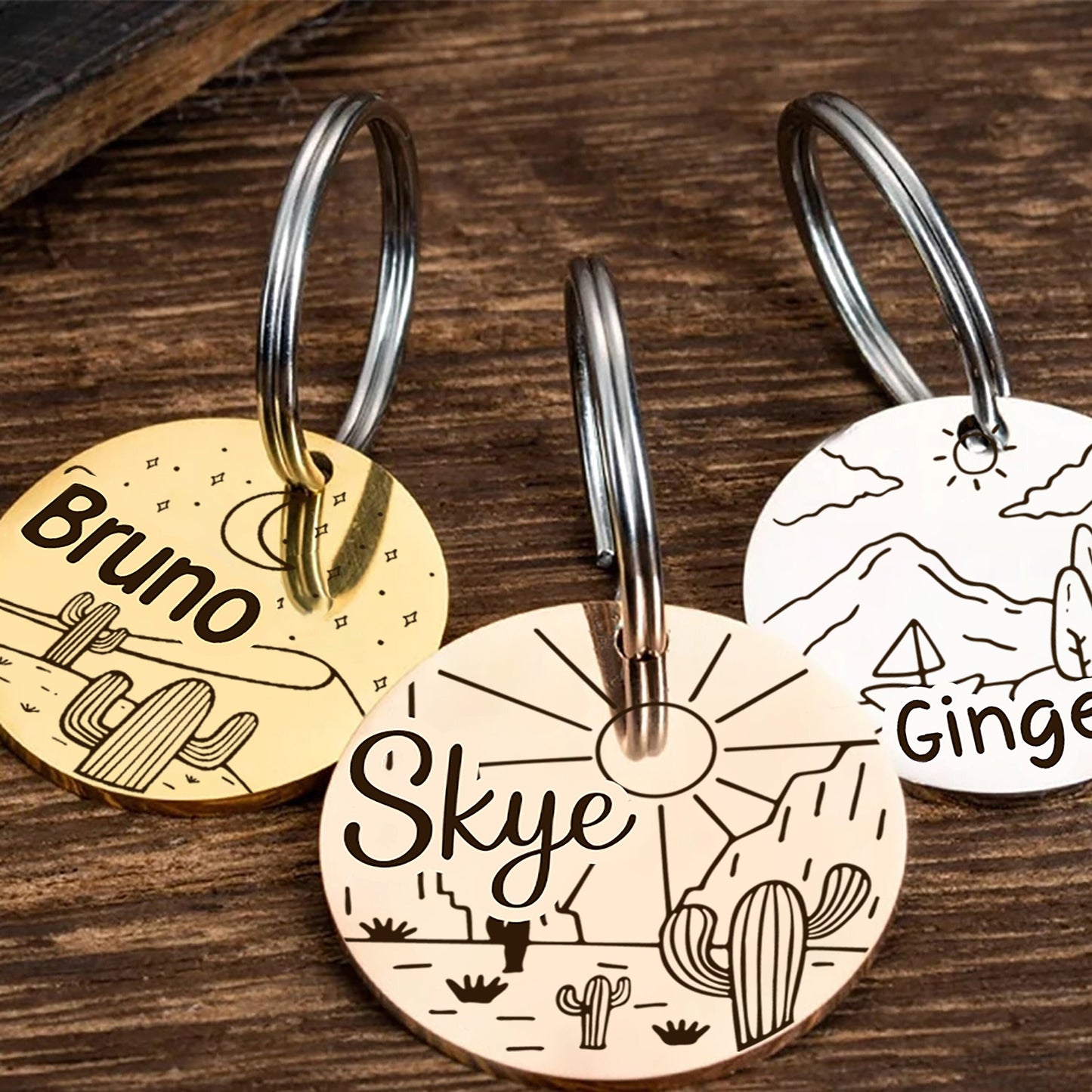 Customised Stainless Steel Pet ID Tag - Personalised with Your Pet's Name and Contact - Front and Back Engraving for Dogs and Cats