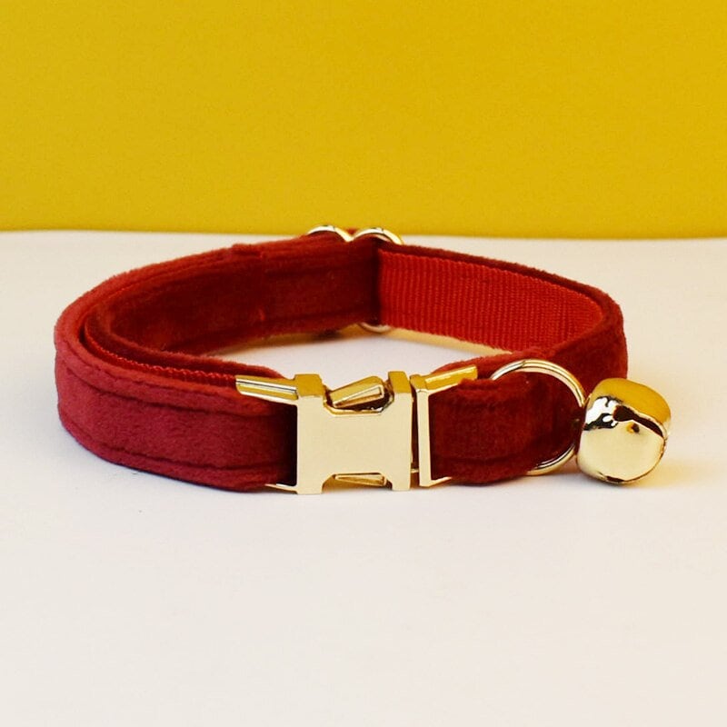 Personalised Velvet AirTag Pet Collar