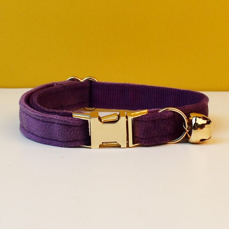 Personalised Velvet AirTag Pet Collar