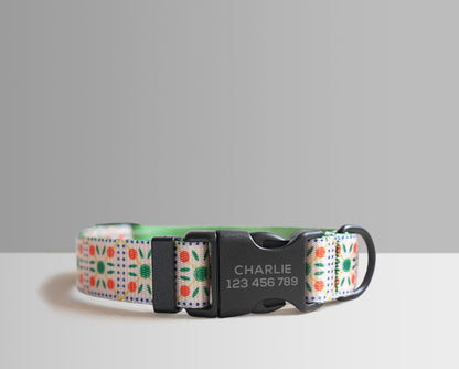 Personalised Lightweight Dog Collar, Leash, Easter Egg and Colorful Dog Collar and Leash Set with Matching Removable Bowtie