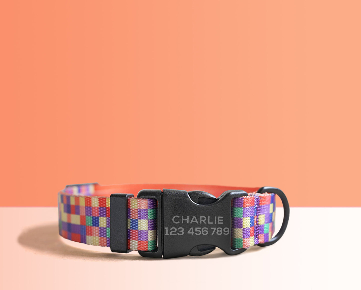 Personalised Multi-Colored Lightweight Dog Collar, Personalised Premium Dog Collar or Dog Collar and Leash Set with Matching Bowtie