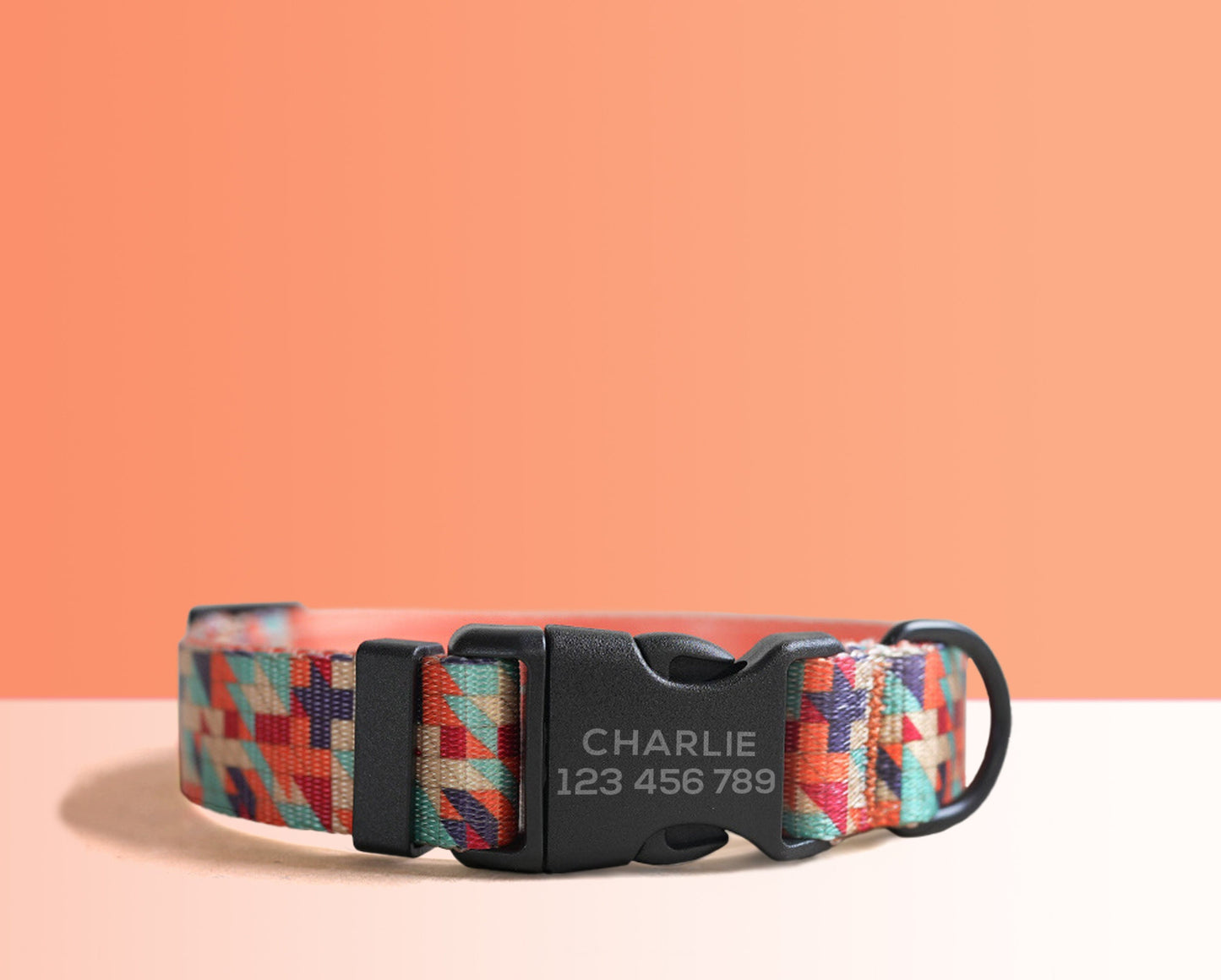 Personalised Multi-Colored Lightweight Dog Collar, Personalised Premium Dog Collar or Dog Collar and Leash Set with Matching Bowtie