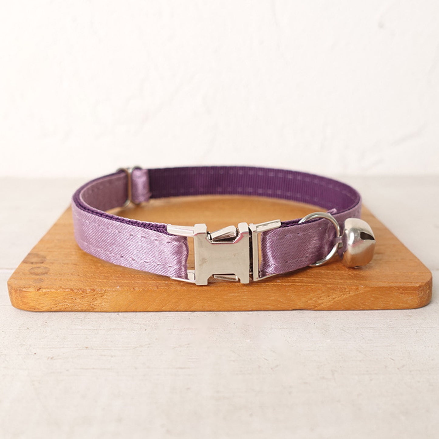 Personalised Satin Cat and Small Dog Collar Bow Tie Set, Silver, Silver Blue, Purple, Hot Pink, Black Free Engraved