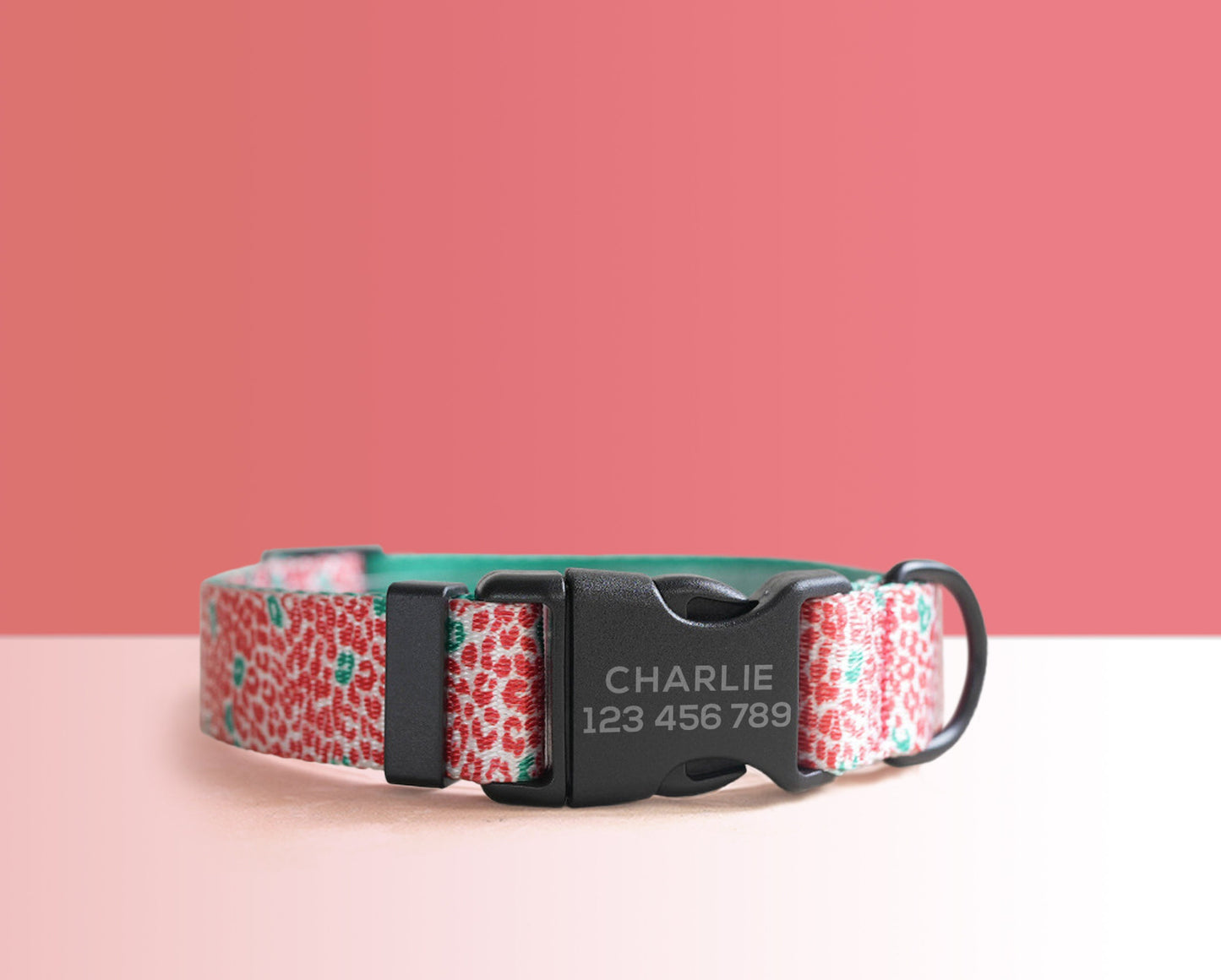 Personalised Red Green Lightweight Dog Collar, Personalised Premium Dog Collar or Dog Collar and Leash Set with Matching Bowtie *Detachable