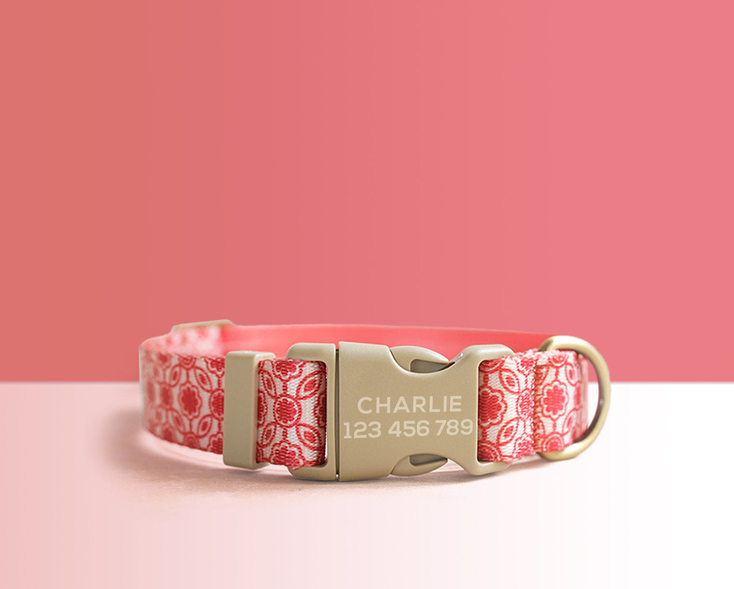 Personalised Red Green Lightweight Dog Collar, Personalised Premium Dog Collar or Dog Collar and Leash Set with Matching Bowtie *Detachable