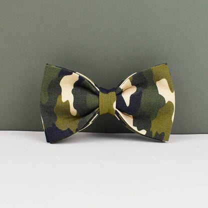 Camouflage Dog Collar, H Harness, Bow Tie, Leash, Custom Green Black Dog Collar Personalised Harness with Name