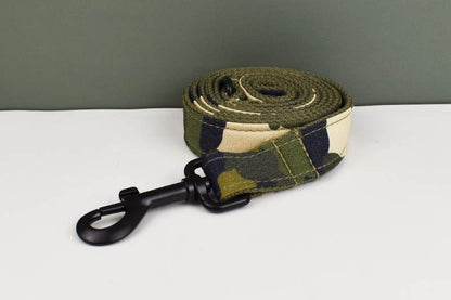 Camouflage Dog Collar, H Harness, Bow Tie, Leash, Custom Green Black Dog Collar Personalised Harness with Name