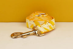 Custom Yellow Banana Dog Harness Set - Personalized Dog Collar, Bowtie, Leash, H Harness for Small, Medium, and Large Dogs - Various Combo