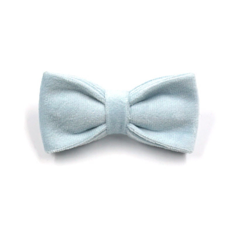 Personalised Breakaway Cat Puppy Velvet Collar with Bell, Bow Tie, Air Tag Holder, Customizable with Name, Light Blue, Purple, Beige, Brown