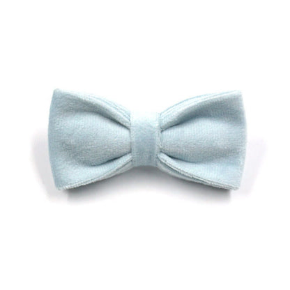 Personalised Breakaway Cat Puppy Velvet Collar with Bell, Bow Tie, Air Tag Holder, Customizable with Name, Light Blue, Purple, Beige, Brown