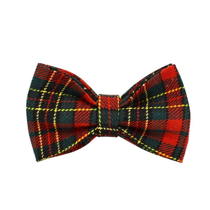 Personalised Tartan Christmas Dog Collar, Harness, Leash Green and Red Checkered Plaid Style, Different Combo, Dog Collar or Lead Set