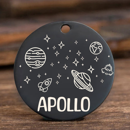 Customised Stainless Steel Pet ID Tag - Personalised with Your Pet's Name and Contact - Front and Back Engraving for Dogs and Cats