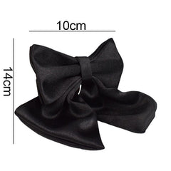 Black Dog Collar, Custom Satin Silky Black H-Style Dog Harness with Name, Dog Poop Bag, Leash, Sailor Bow for Wedding, Different Combo