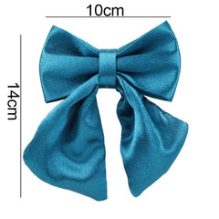 Wedding Dog Collar in Blue Green Satin, Custom Silky Teal H Style Dog Harness with Name, Leash, Sailor Bow for Birthday, Different Combo