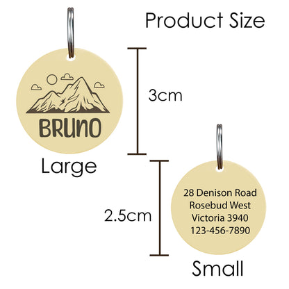 Customised Stainless Steel Pet ID Tag - Personalised with Your Pet's Name and Contact - Front and Back Engraving for Dogs and Cats