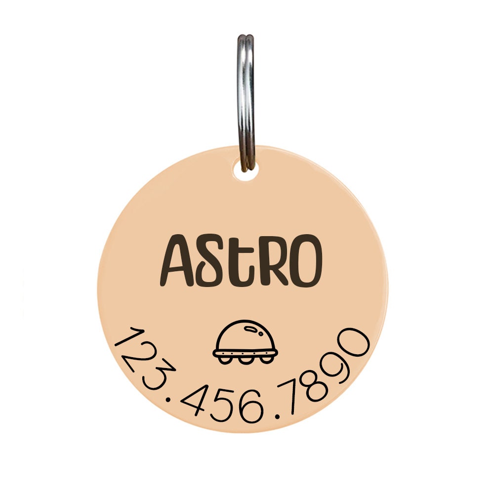 Customised Stainless Steel Pet ID Tag - Personalised with Your Pet's Name and Contact - Front and Back Engraving for Dogs and Cats