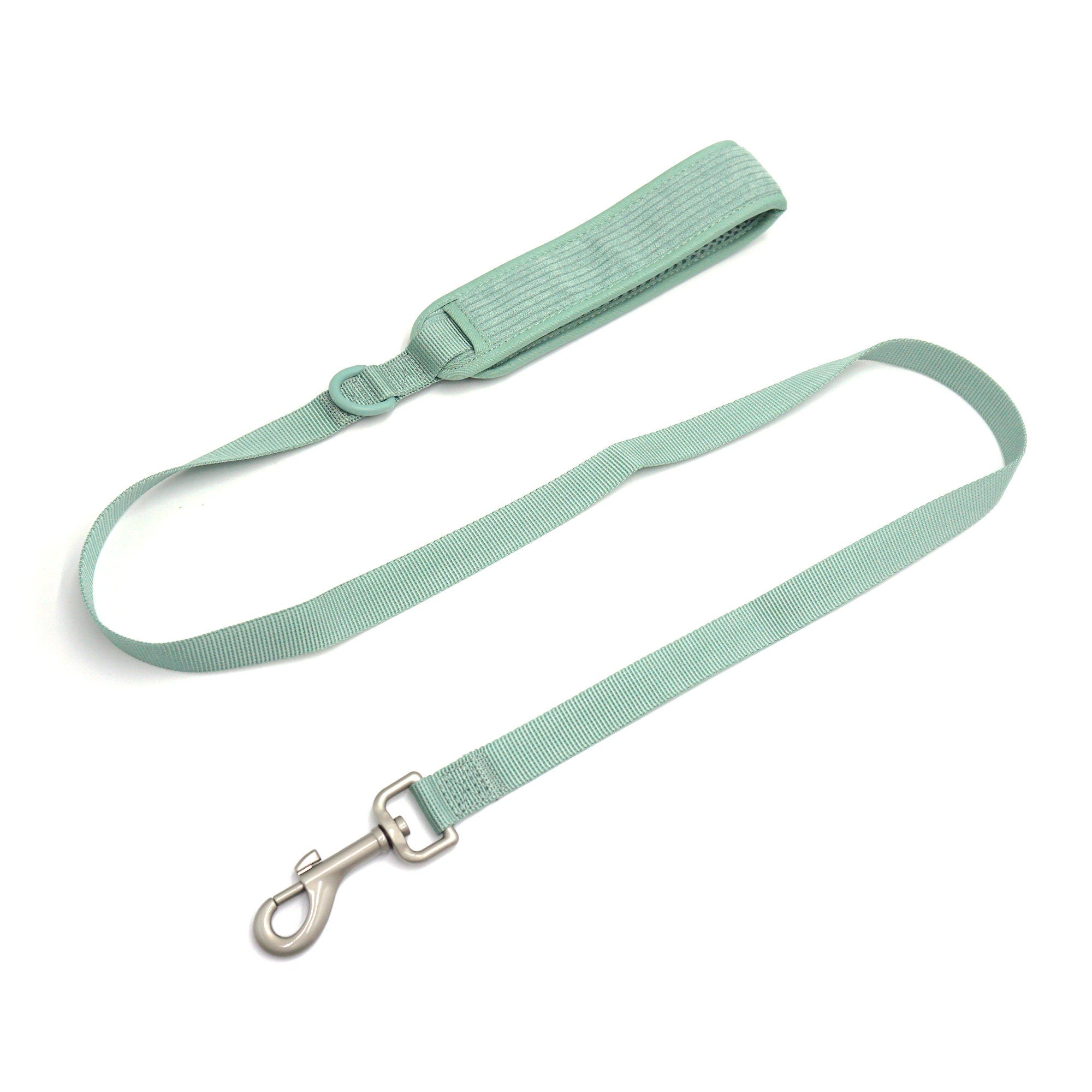 Personalised Dog Collar or Dog Harness Set - Mint Green No Pull Dog Harness - Dog Leash - Poop Bag Holder - Treat Bag - Different Combo