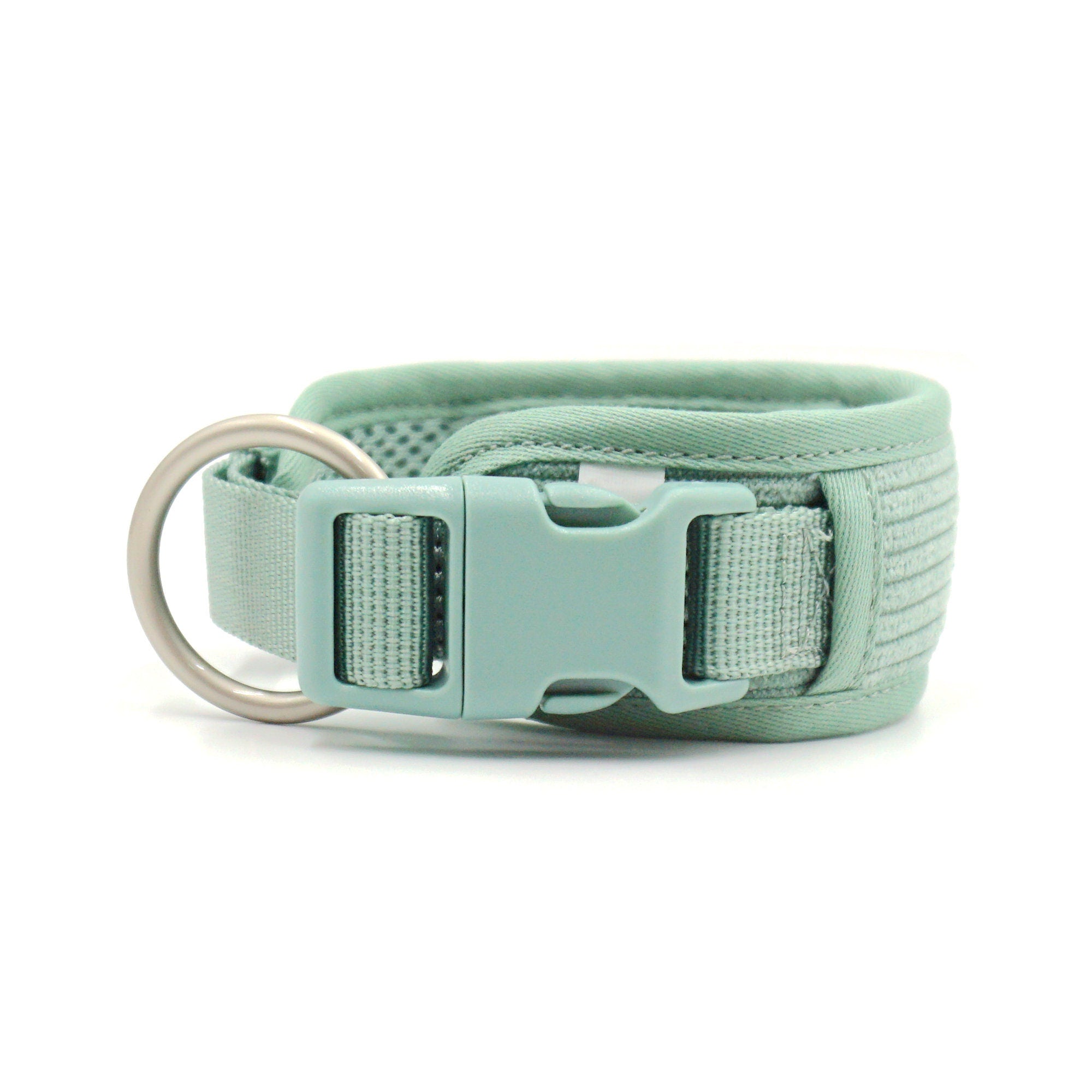 Personalised Dog Collar or Dog Harness Set - Mint Green No Pull Dog Harness - Dog Leash - Poop Bag Holder - Treat Bag - Different Combo