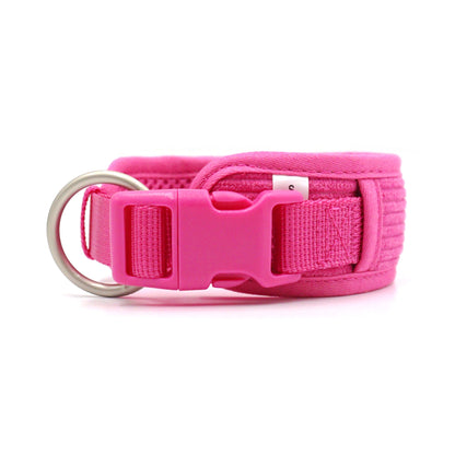 Personalised Dog Collar or Dog Harness Set - Hot Pink No Pull Dog Harness - Dog Leash - Poop Bag Holder - Treat Bag