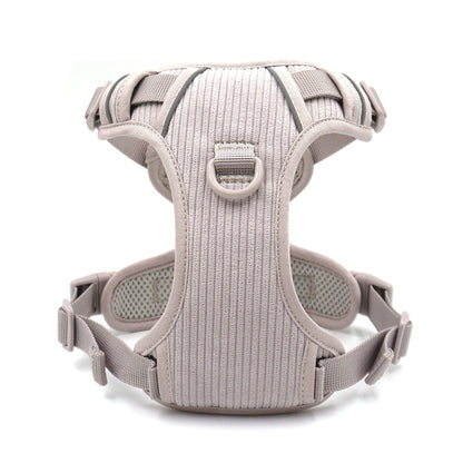 Personalised Dog Collar or Dog Harness Set - Grey No Pull Dog Harness - Dog Leash - Poop Bag Holder - Treat Bag