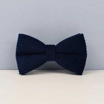 Custom Blue Corduroy Personalised Dog Collar, Matching Dog Bowtie, Dog Leash, H-Style Dog Harness & Dog Poop Bag