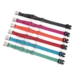 Personalized Martingale Dog Collar, Reflective Martingale or Flat Collar, Nylon Webbing Collar, Unisex Collar, Red, Black, Green, Pink
