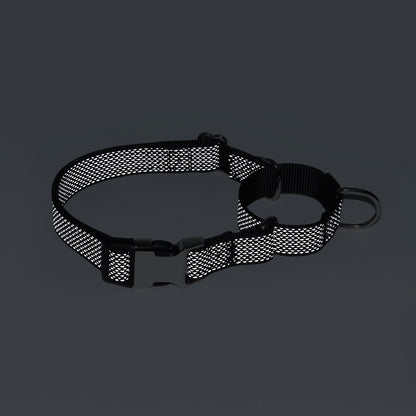 Personalised Martingale Dog Collar, Reflective Martingale or Flat Collar, Nylon Webbing Collar, Unisex Collar, Red, Black, Green, Pink