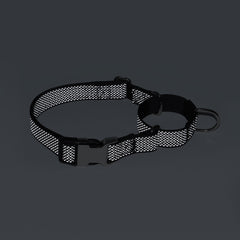 Personalized Martingale Dog Collar, Reflective Martingale or Flat Collar, Nylon Webbing Collar, Unisex Collar, Red, Black, Green, Pink