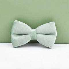 Personalized Dog Collar Leash Bowtie in Sage Green, Custom Puppy Collar Bowtie, Handmade Dog Collar Leash Bowtie for Birthday Gift