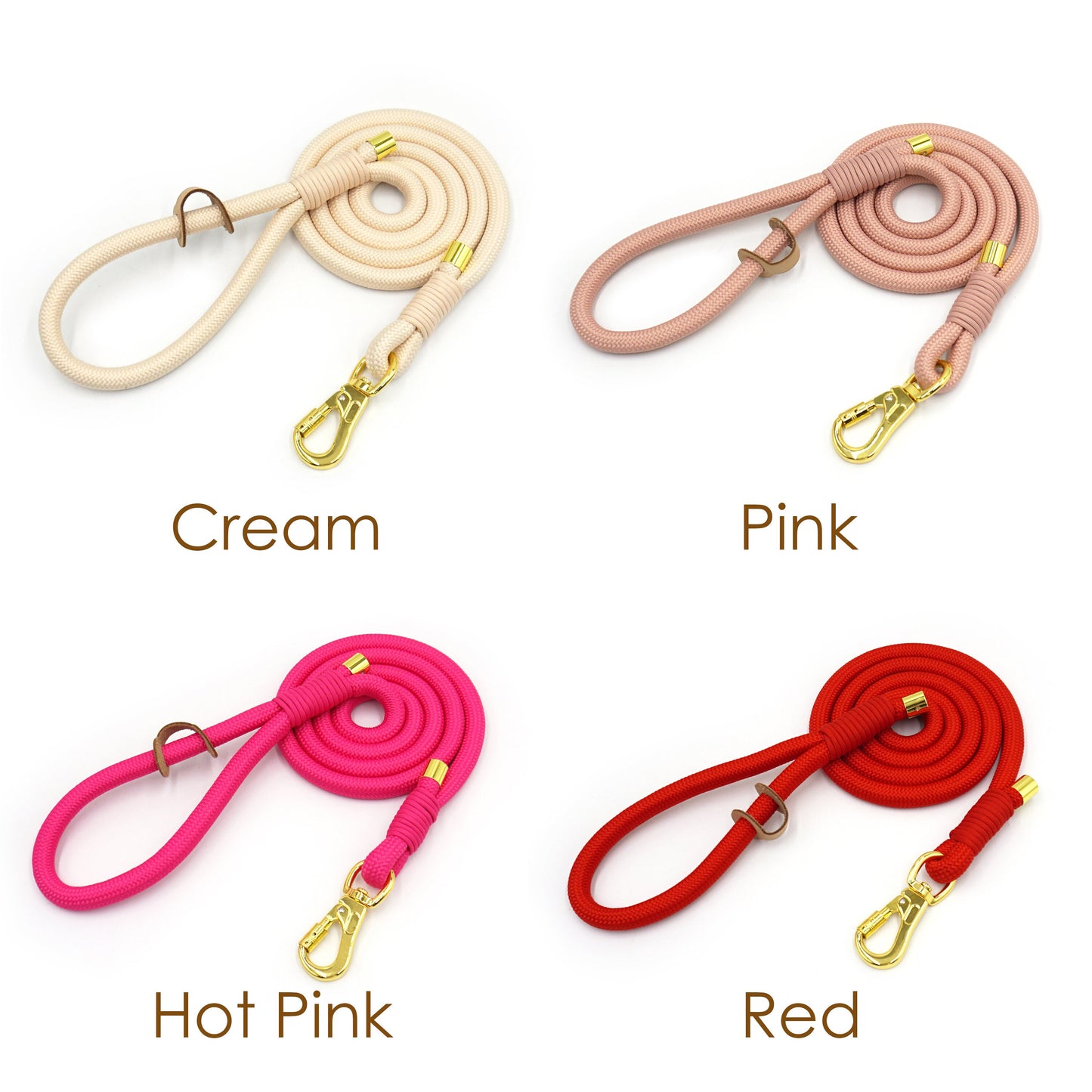 PU Leather Dog Collar, Collar/Lead/Poop Bag, Solid Dog Collar Leash Set Cream+Pink+Hot Pink+Red Engraved Metal Buckle, Wedding Puppy Gift