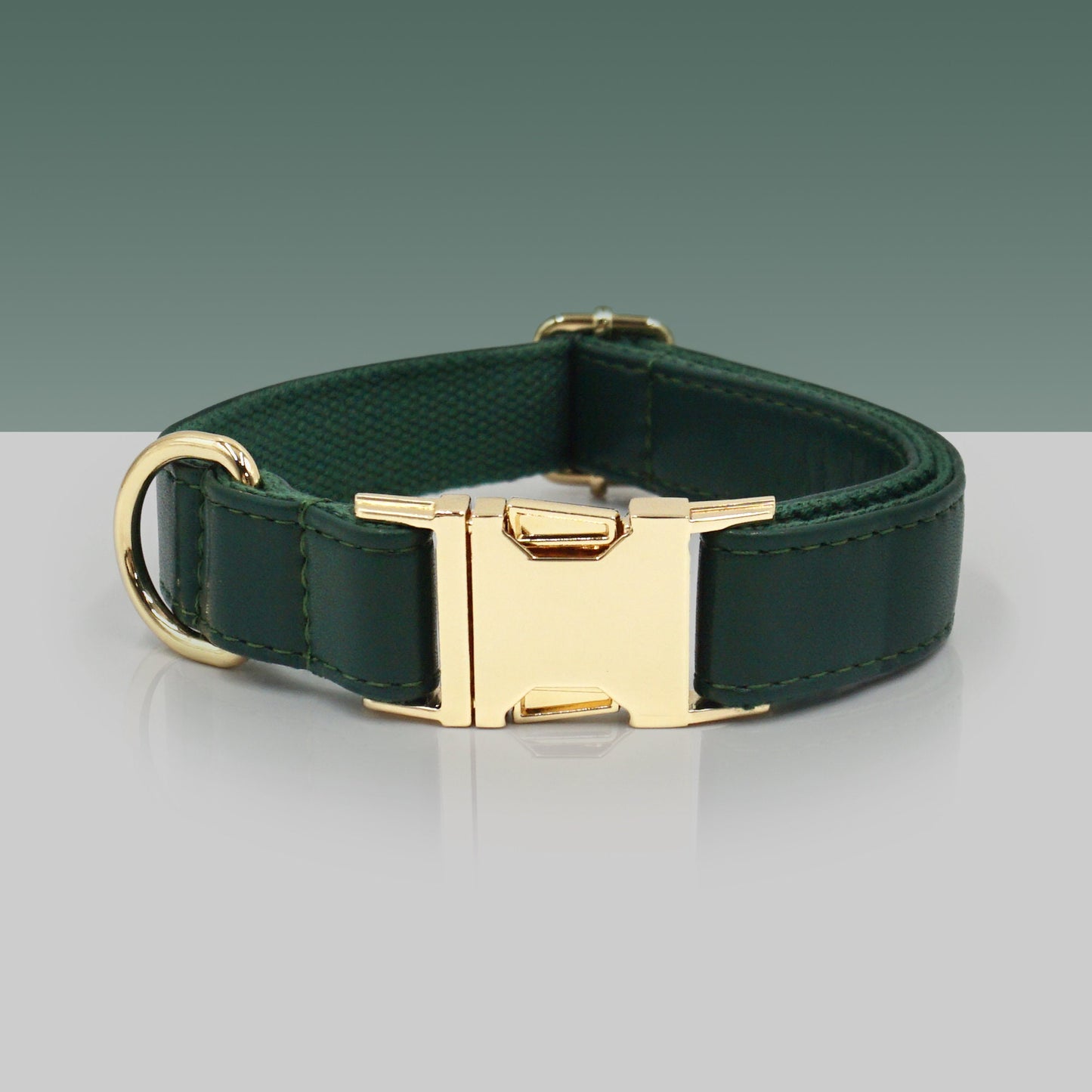 PU Leather Dog Collar, Collar/Lead/Poop Bag, Dog Collar Leash Set Brown+Dark Green+Blue+Black Engraved Metal Buckle, Wedding Puppy Gift
