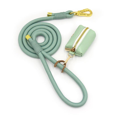 PU Leather Dog Collar, Collar/Harness/Lead/Poop Bag, Dog Collar Leash in Mint Green, Engraved Metal Buckle, Wedding Puppy Gift, Australia