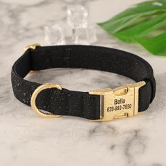Personalised Waterproof Dog Collar, Custom Name Collar in Red, Pink, Black, Blue, Purple, Gold dog collar, Soft Padded Luxury Dog Collar, AU