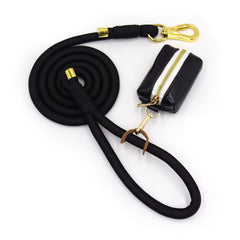 PU Leather Dog Collar, Collar/Harness/Lead/Poop Bag, Dog Collar Leash in Black, Engraved Metal Buckle, Wedding Puppy Gift, Australia