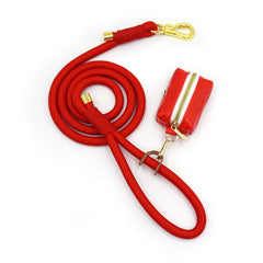 PU Leather Dog Collar, Collar/Harness/Lead/Poop Bag, Dog Collar Leash in Red, Engraved Metal Buckle, Wedding Puppy Gift, Australia