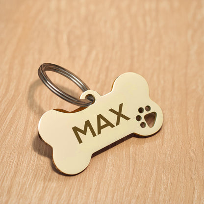 Personalised Dog ID Tag, Dog Name Tag, Custom Dog Tag with Paw, Engraved Dog Tag, Dog Tag with Name, Black Dog Tag Personalised for Dogs