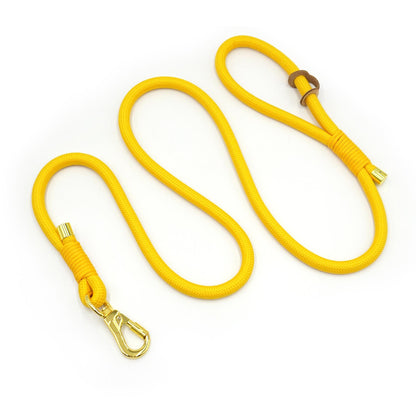 PU Leather Dog Collar, Collar/Harness/Lead/Poop Bag, Dog Collar Leash in Yellow, Engraved Metal Buckle, Wedding Puppy Gift, Australia