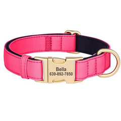 Personalised Waterproof Dog Collar, Custom Name Collar in Red, Pink, Black, Blue, Purple, Gold dog collar, Soft Padded Luxury Dog Collar, AU