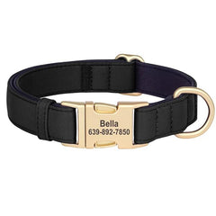 Personalised Waterproof Dog Collar, Custom Name Collar in Red, Pink, Black, Blue, Purple, Gold dog collar, Soft Padded Luxury Dog Collar, AU