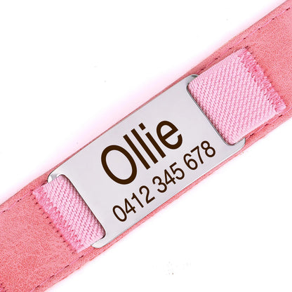Personalised Engraved PU Leather Dog Collar with nameplate, Transparent Buckle Collar, Matching Leash Available, Au, Us, Uk, Ca Free Ship