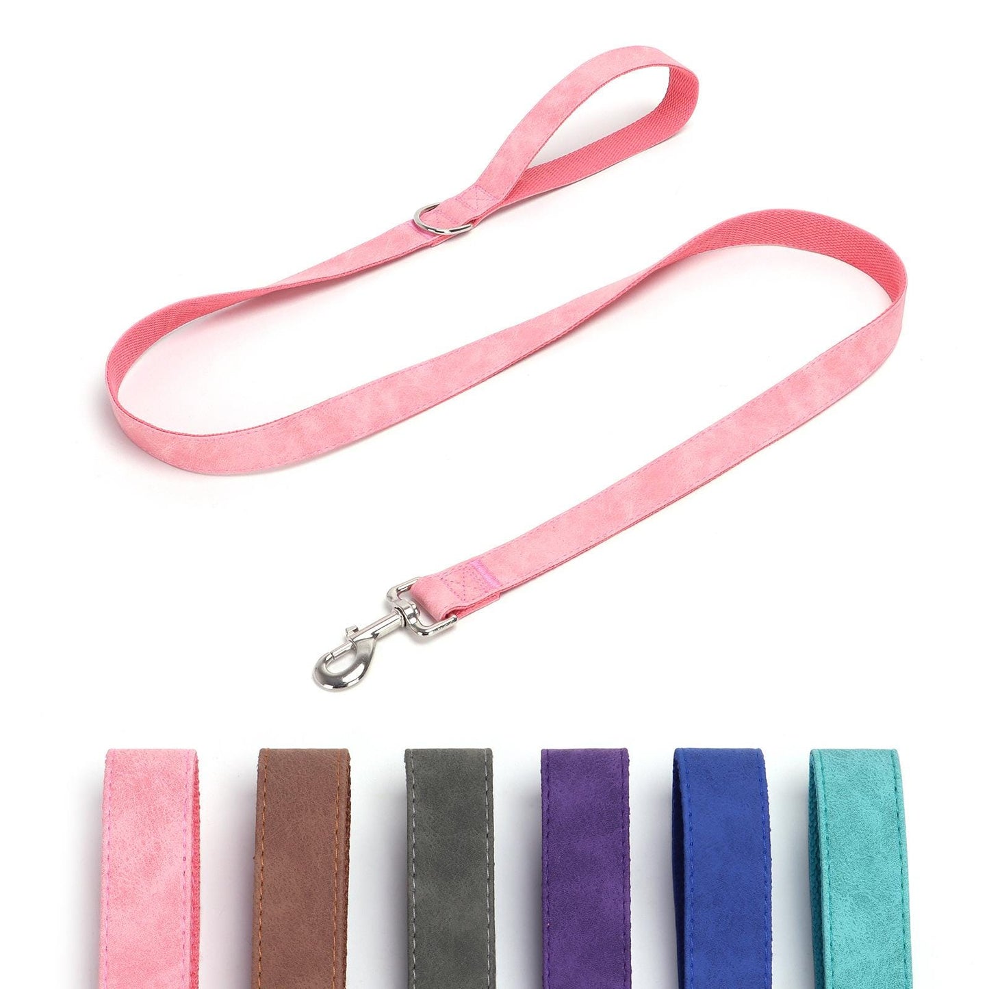 Personalised Engraved PU Leather Dog Collar with nameplate, Transparent Buckle Collar, Matching Leash Available, Au, Us, Uk, Ca Free Ship
