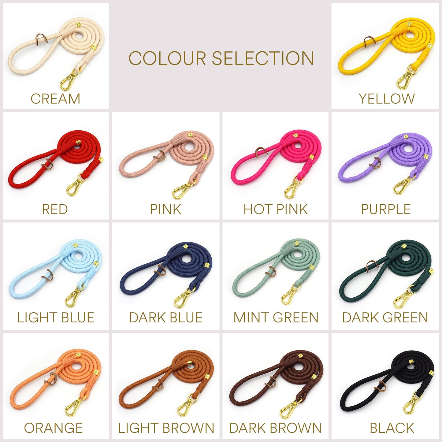 PU Leather Poop Bag Holder and Rope Leash, Light Brown+Mint Green+Red+Dark Brown Wedding Puppy Gift, Rope Lead, Strong Dog Leash, Australia