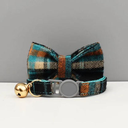 Personalised Plaid Cat Collar - Breakaway