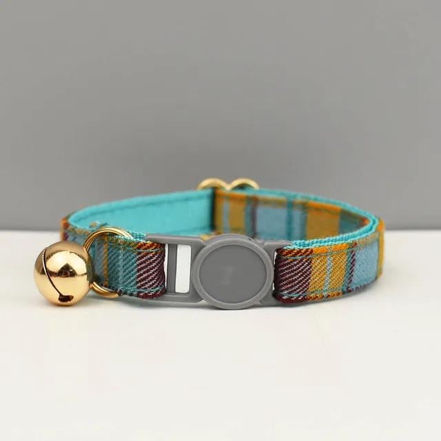 Personalised Plaid Cat Collar - Breakaway