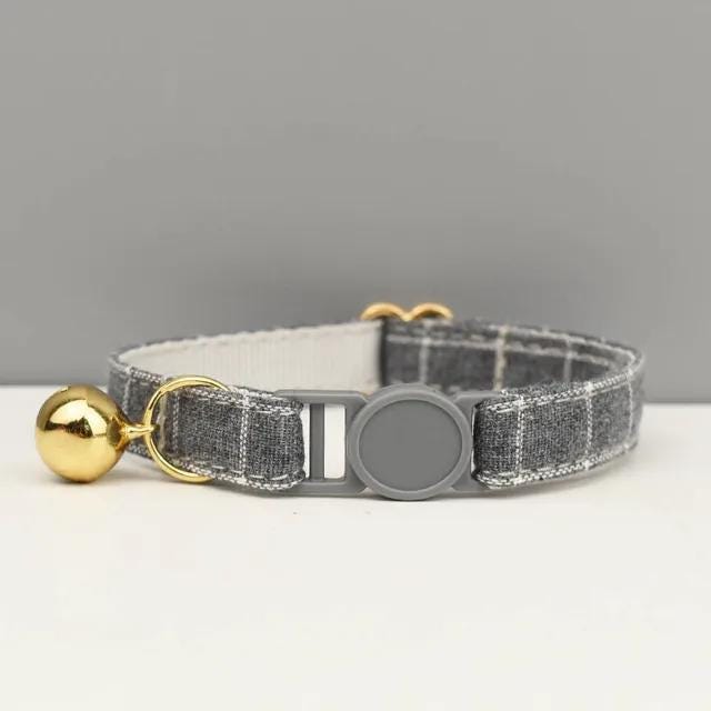 Personalised Plaid & Polka Cat Collar - Breakaway