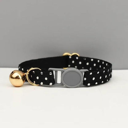 Personalised Plaid & Polka Cat Collar - Breakaway