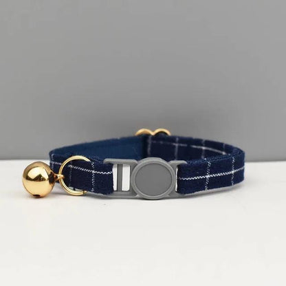Personalised Plaid & Polka Cat Collar - Breakaway