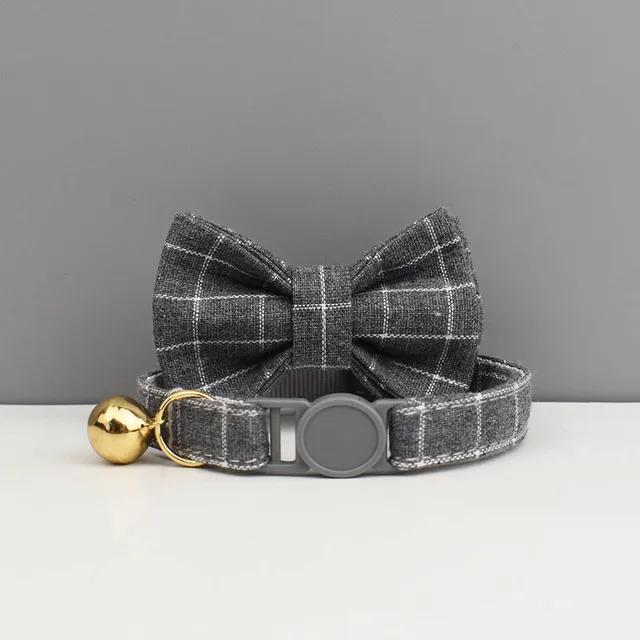 Personalised Plaid & Polka Cat Collar - Breakaway