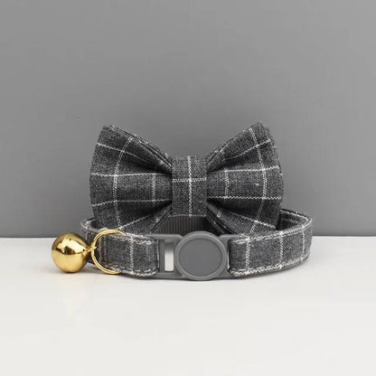 Personalised Plaid & Polka Cat Collar - Breakaway