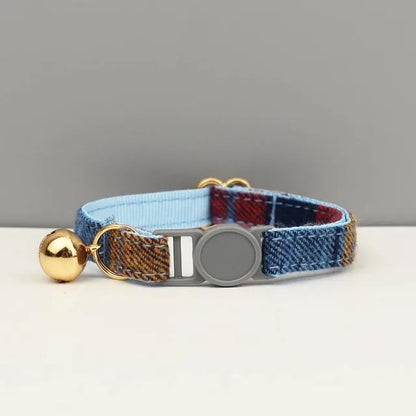 Personalised Plaid Cat Collar - Breakaway